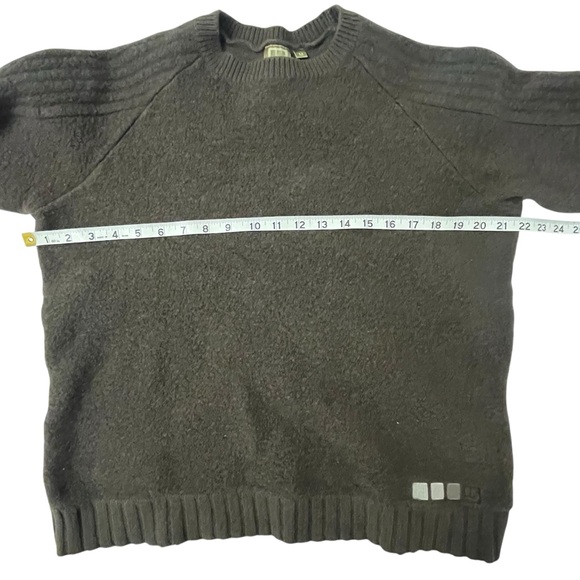 Burton Wool Blend Brown Raglan Sweater Warm Winter Knit Outdoor Pullover M Layer - Picture 3 of 8